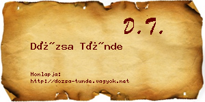 Dózsa Tünde névjegykártya